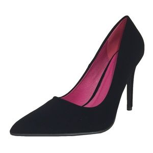 Black Nubuck Material High heel Pumps